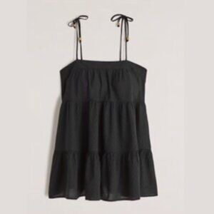 Abercrombie & Fitch Black Trapeze Cover Up Mini Dress Size Small 41572